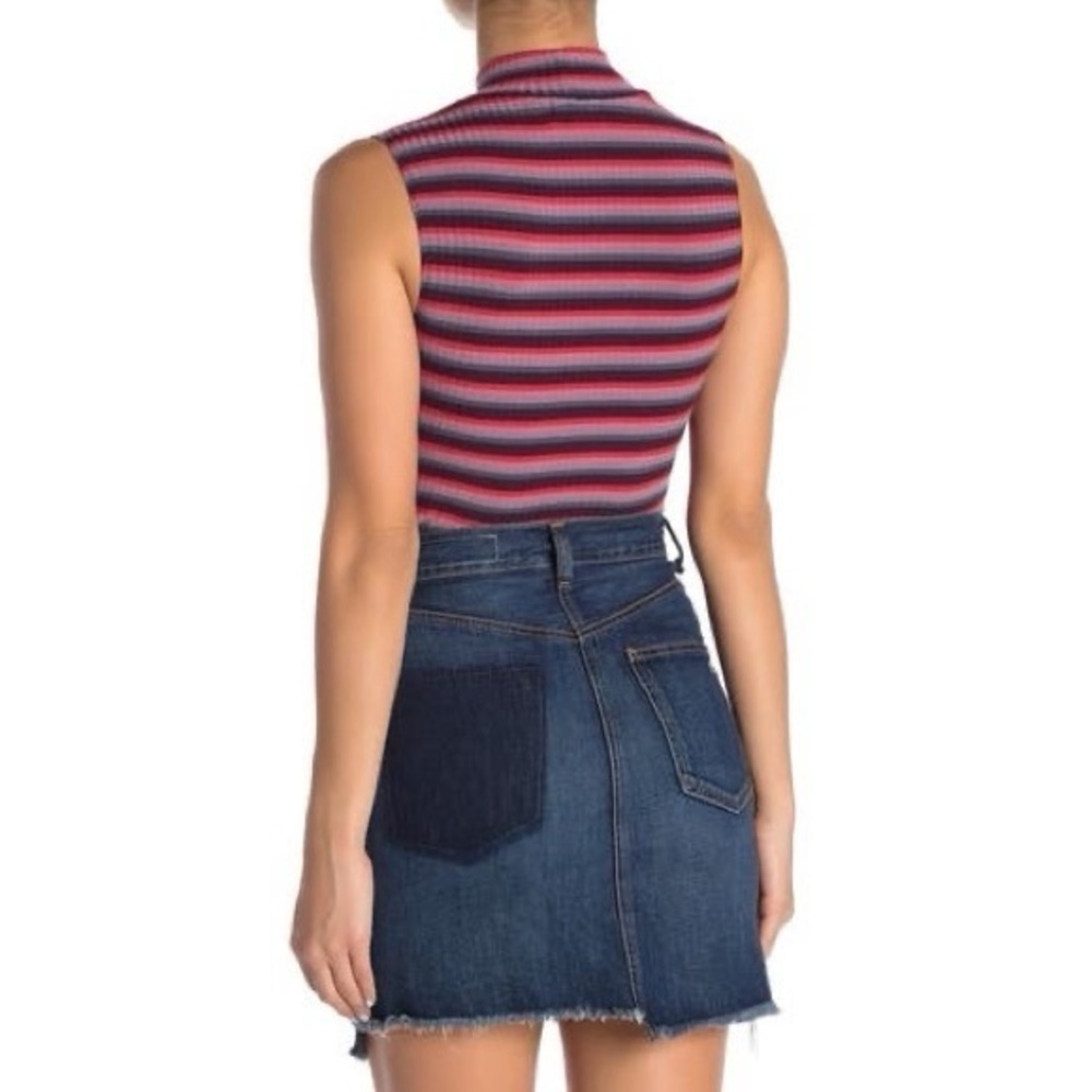 Abound Striped Mock Neck Sleeveless Bodysuit - Picture 2 of 10